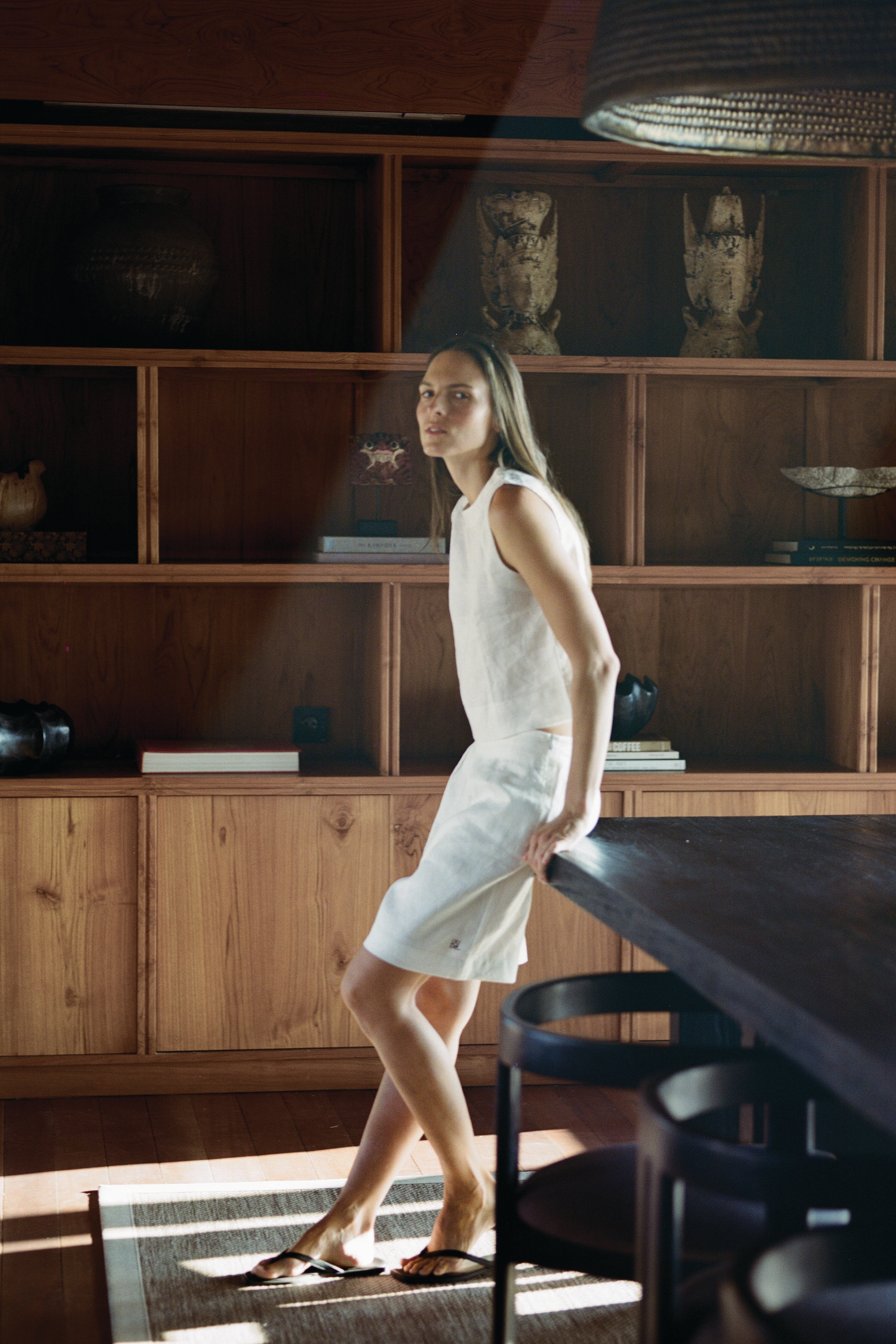 Pine Linen Top in White