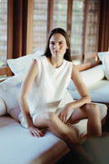 Pine Linen Top in White