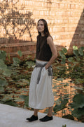 Pine Linen Top in Fog Brown